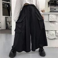 Didelės krovininės kelnės Moteriškos Harajuku pavasario rudens japoniško stiliaus laisvos laisvalaikio gatvės aprangos kišenės elastinės juosmens kelnės 6XL juoda