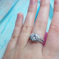 New Jewelry Style Extra Large Flash Diamond Pebbles Zircon Ring Japanese and Korean Luxury Diamond Ring No. 6