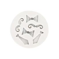 Cake Silicone Molds Beard Bow Tie Cupcake Silicone Flexible Mold Cake Decorative Tools Food Grade Silicone One Size