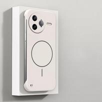 Magnetinis berėmis telefono dėklas POCO F7 Ultra F7Pro Magsafe matinis itin plonas kietas PC belaidžio įkrovimo dangtelis POCO F7Ultra Poco F7 Pro balta