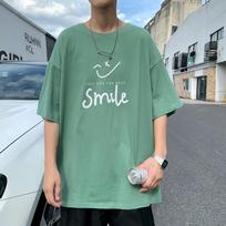 Trendy Hong Kong Style Men's Short-Sleeve Cotton T-Shirt - Casual, Loose Fit for Students