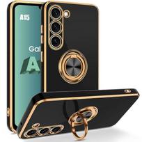Case - BOOLING - for Samsung Galaxy A15 4G/5G - TPU - Shockproof - Rotating Ring - Black juoda