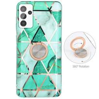 Coque pour Samsung Galaxy A04s - A13 5G Couleur Turquoise Antichoc Avec Anneau Support turkis