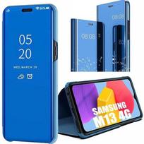 Case for Samsung Galaxy M13 Blue Full Body Mirror Effect Elegant Anti-Scratch 360 Degree Protection