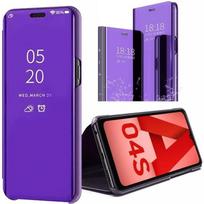 Case for Samsung Galaxy A04s Front and Back Protection Smart Case Clear View - Purple violetinė