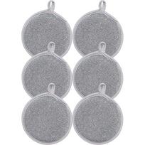 6-18Pcs Double-Side Wire Dishwashing Rags Thickened Metal Silver Wire Rags Kitchen Dish Pot Washdishing Cloths Towel Clean Tools