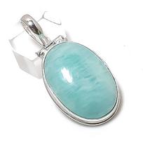 Amazonite Gemstone Handmade 925 Sterling Silver Jewelry Pendant 1.89  i1r23