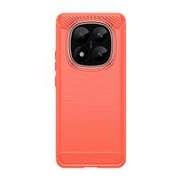 For Poco X7 Case Cover Xiaomi Poco X7 Capas New Armor Phone Protective Bumper Back Carbon Fiber TPU Soft Fundas Poco X7 PocoX7 For Poco X7 raudona