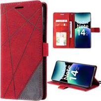Case for Xiaomi Redmi Note 14 Pro Plus 5G / Redmi Note 14 Pro+ 5G, Leather Effect Shockproof 360° Protection - Red