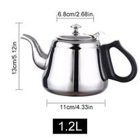 Arbatos virdulys su filtru nerūdijančio plieno arbatinukas 1,2 l / 1,5 l / 2 l metalinis kavos puodas karštam virimui dujinis indukcinis namų stovyklavimas