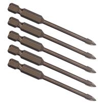 5Pcs Cross Drill Bit 14in Hex Shank Tile Glass Ceramic Concrete Hole Opener Hard Alloy Tool8mm