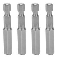 10Pcs Electric Screwdriver Bits Hardened Hex Socket Magnetic S2 Alloy Steel 8mm 50mm
