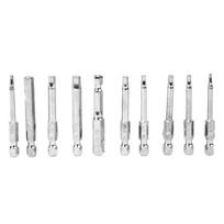 10PCS Hex Shank Screwdriver Bits Magnetic BST Bits 018 60mm Length