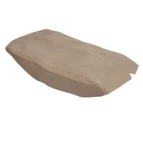 Arm Rest Lid Synthetic Leather Center Console Armrest Box Case Protector Cover for Highlander smėlis