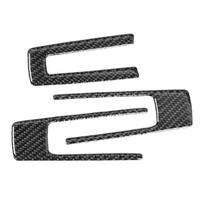 3Pcs Carbon Fiber Interior Steering Wheel Decorative Cover Fit for Ford Mustang 20092013
