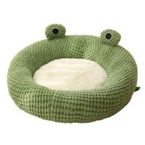 Pet Cave Bed Cute Cartoon Pet Bed Soft Breathable Plush Pet Cushion Bed Keep Warm Pet Bed for Cats beige