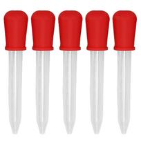 5 vnt. Pernešimo pipetės 5 ml Silikoninė medžiaga Lengvas valymas Gaminant vienkartinį „pasidaryk pats“ lašintuvą Juodas raudona
