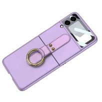 Phone Case for Samsung Galaxy Z Flip 3 Built in Screen Protector Phone Back Cover with Kickstand