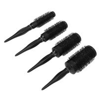Round Brush Set Alloy Hair Styling Black Curling Round Hair Brush for Blow Drying Student