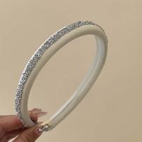 PROLY New Fashion Hairband For Women Narrow Side Soft Spongy Headband Shining Rhinestone Chain Headwear Spring Hair Accessories