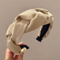PROLY New Fashion Women Hair Accessories Wide Side Handmade Braided Hairband Autumn Winter Casual Turban Girls Headband