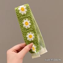 Children's Broken Hair Finishing Headband  Vintage Knitted Velcro  Sweet Girl Headband  Hair Accessories for Girls Diademas