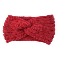 Sidabrinė Deimantinė Pliaušinė Plaukų Juosta Šiltas Vilnos Pamušalas Megzta Galvos Juosta Moterims Ruduo Žiema Ausų Šildytuvas Galvos Dangtelis Plaukų Aksesuarai Size fits all red