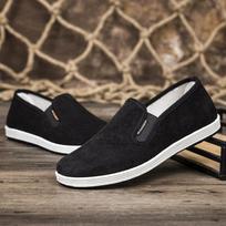 Autumncloth shoes lasagna men's casual shoes one pedal cover feet lazy flat cloth shoes work driving 38 juoda