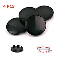4Pcs/Lot Decorative Cover Car Wheel Center Cap Plastic Black Universal Durable