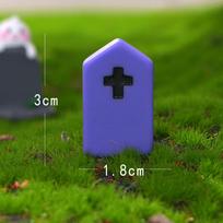 Ghost Tombstone Garden Succulent Resin Small Decorative Item Ghost Festival Ghost Candlestick Small Accessory Cross tombstone