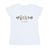 Disney Womens/Ladies Mickey Mouse And Friends Cotton T-Shirt XXL balta