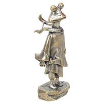 Antique Styles Frogs Swordsman Statue Vintage Brass Frogs Standing Miniature Figurine for Art Lover and Collectors Gift