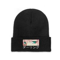 Darling In The Franxx Zero Two Megzta kepurė Moteriška Unisex Kepuraitė Žieminė kepurė Nertos kepurės One Size