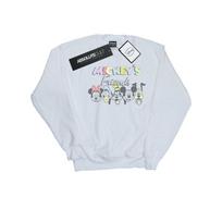 Disney Womens/Ladies Mickey Mouse Friends Faded Nostalgia Sweatshirt XL balta