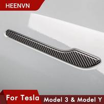 Nauja ModelY automobilio durų rankena Tesla Model 3 2023 Model Y priedams Durų dangtelio klijai Model3 Anglies pluošto ABS Trys B