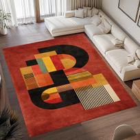 Mid Century Carpet Modern Geometric Rugs Anti Slip Machine Washable Carpet Bedroom Living Room Bathroom Dormitories Floor Mat 1p40x60x1cm