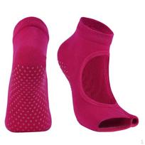 Socks Non- Toeless Grip Massage Exercise For Women rožinė raudona spalva