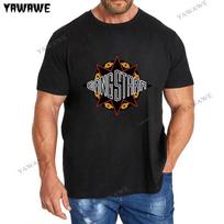 Man crew neck t-shirt teenagers casual tee shirt Gang Starr old school Bigger  Homme Black T shirts vintage short sleeve XXL balta