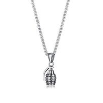 Opk Jewelry Irregular Summer Grenade Props Pendant Personalized Wind Hip Hop Titanium Steel Men'S Necklace