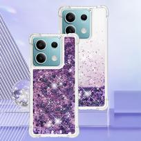 Blizgantis skystas smėlio laikrodžio dėklas telefonui Xiaomi 14T 13T 5G, Redmi Note 13 Pro 4G, Poco X6 M6 C65, apsaugantis nuo kritimo, mielas, skaidrus dangtelis For Xiaomi 14T gray