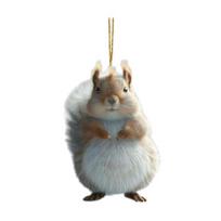 Mielas voverės akrilo pakabukas kabantis ornamentas su virvele Lengva pakabinti Žavingas kabantis gyvūnas, papuoštas raktų pakabukas Squirrel