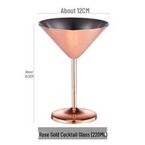 304 Stainless Steel Mirror Finish Martini Glass with Tall Stem