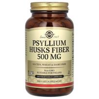 Solgar, psyllium lukšto maistinės skaidulos, 1000 mg, 200 daržovių kapsulių (500 mg vienoje kapsulėje)