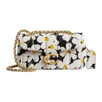 Coach Tabby 20 Dygsniuotas Gėlių Rašto Napa Odinis Crossbody Peties Krepšys Mažas Moteriški krepšiai Žalvario Kreidos Spalvos Daugiaspalvis CR702-B4CAH Basic Set (Bag+Dust Bag) black