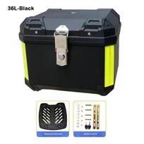 36L Motociklo bagažinė Vandeniui atsparūs dviračio priedai Erdvūs motociklo priedai Naudojimui motocikle 36L-Black