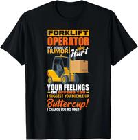 Forklift Operator My Sense Of Humor Funny Forklift Driver Gift Unisex T-Shirt L