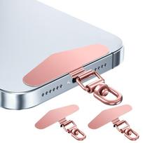 2 vnt. nerūdijančio plieno dirželio tvirtinimo detalė, 360° besisukantis jungiklis, skirtas iPhone/Samsung/Universaliam išmaniajam telefonui, apsaugantis nuo pametimo dirželio tarpiklis stainless steel beige