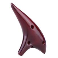 12 skylių keraminė Ocarina fleita Alto C Smoked Burn povandeninis instrumentas 1
