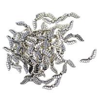 100 Tibeto sidabro angelo sparno tarpiklio žavesio karoliukų papuošalų pasidaryk pats, 23x8 mm 23x8mm gray