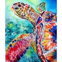 5D „pasidaryk pats“ deimantų tapyba, spalvoti vėžliai, siuvinėjimas kryželiu, rankų darbo gyvūnų lipdukas namų dekoras 20X30CM